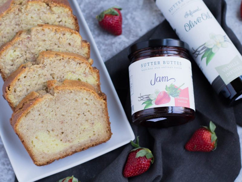 Strawberry Vanilla Olive Oil Cake