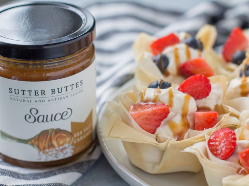 Salted Caramel Mousse and Berry Tarts