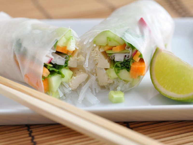 Ginger Miso Fresh Spring Rolls