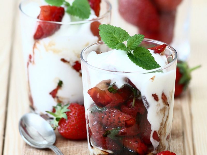 Strawberry and Chocolate Balsamic Parfait